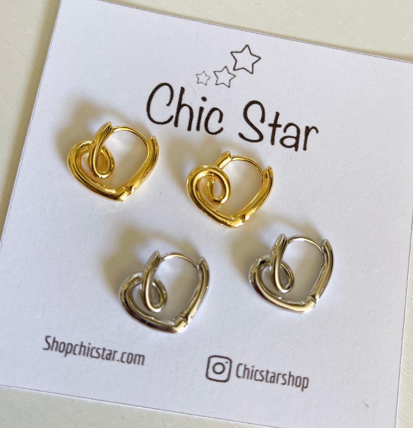 Twisted Heart Earrings