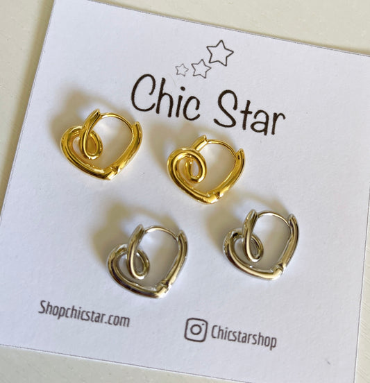 Twisted Heart Earrings