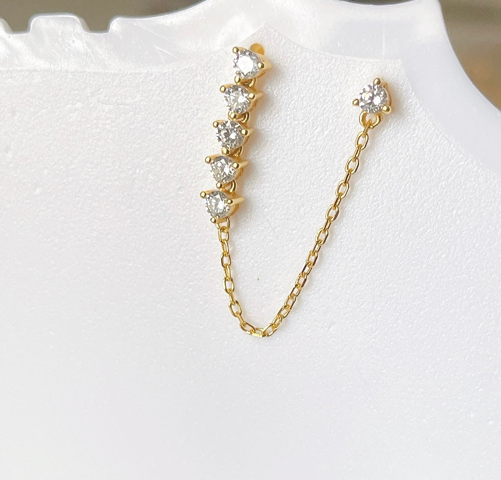 Diamond Chain Earrings