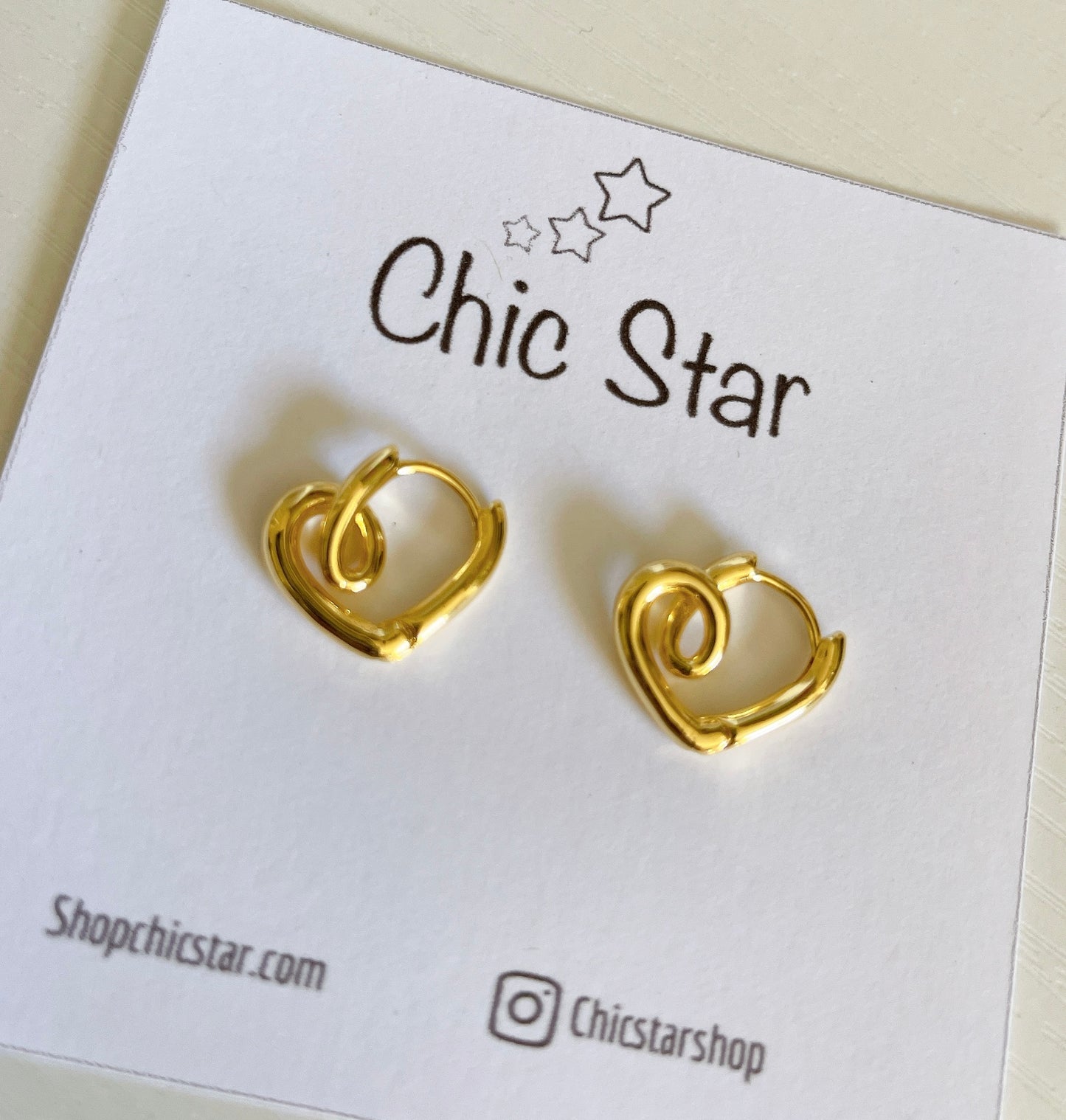 Twisted Heart Earrings