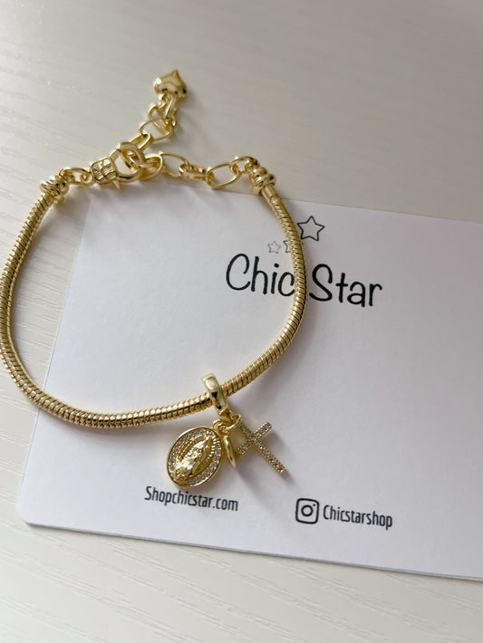 Charm Snake Chain Bracelet