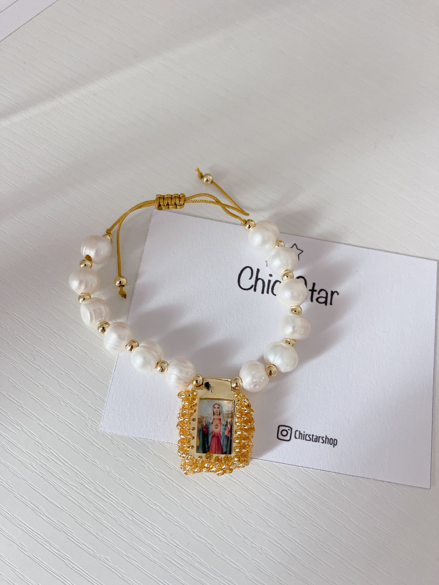 Religious Pearl Bracelet