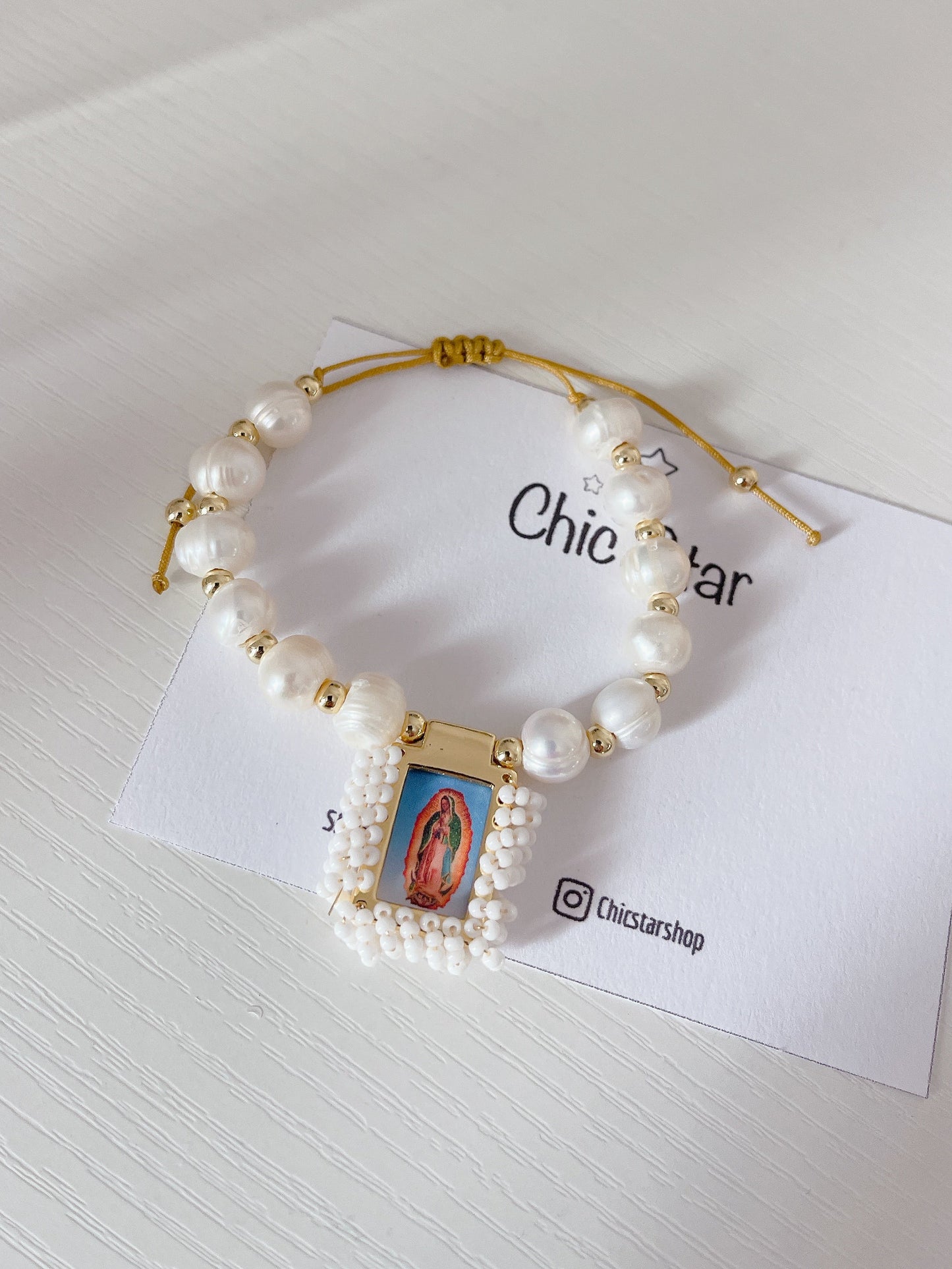 Religious Pearl Bracelet