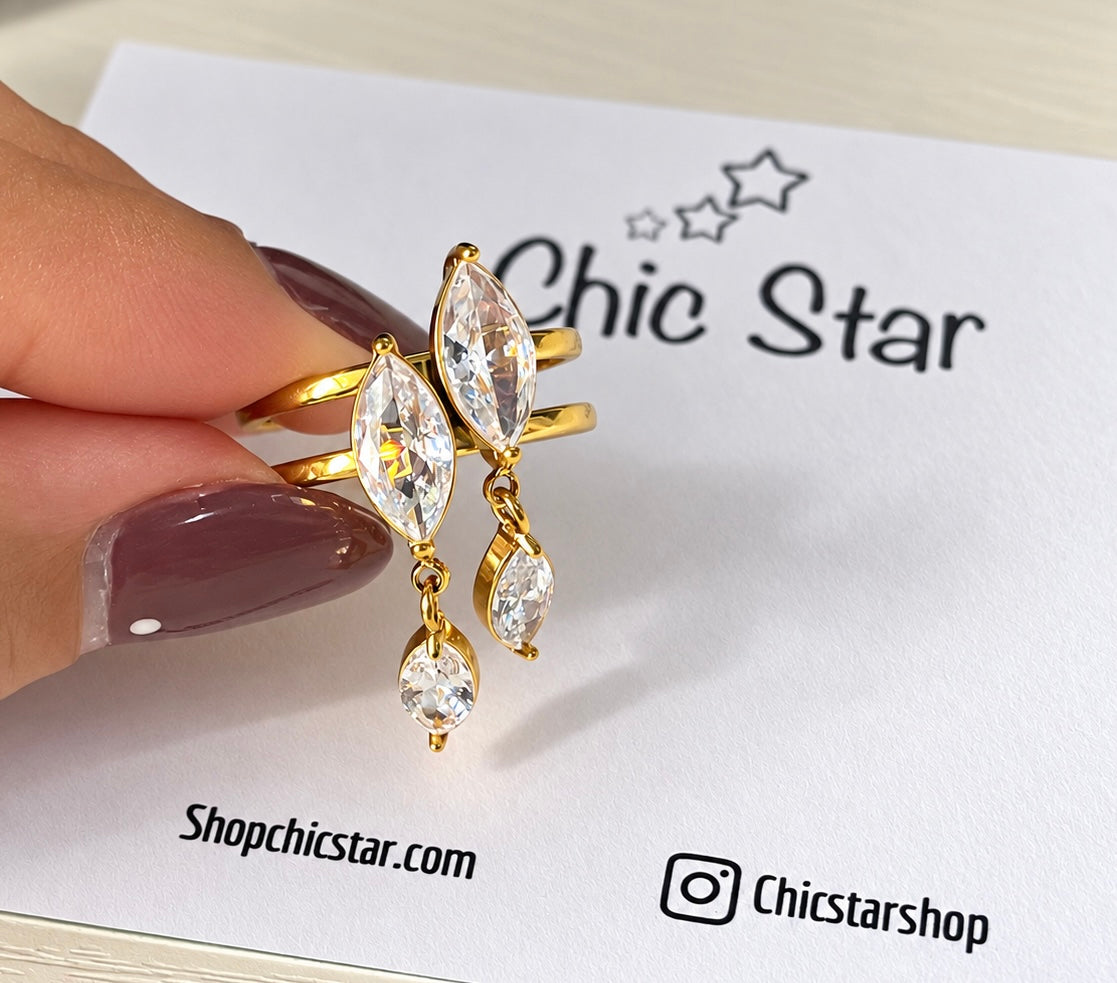 Crystal Drop Ring