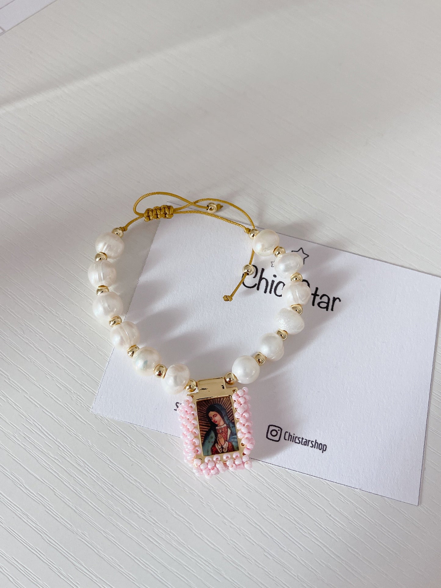 Religious Pearl Bracelet