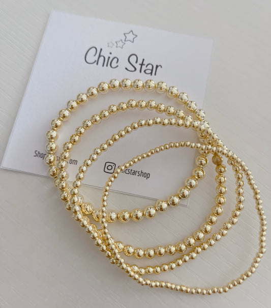 Golden Bead Bracelet Set 4