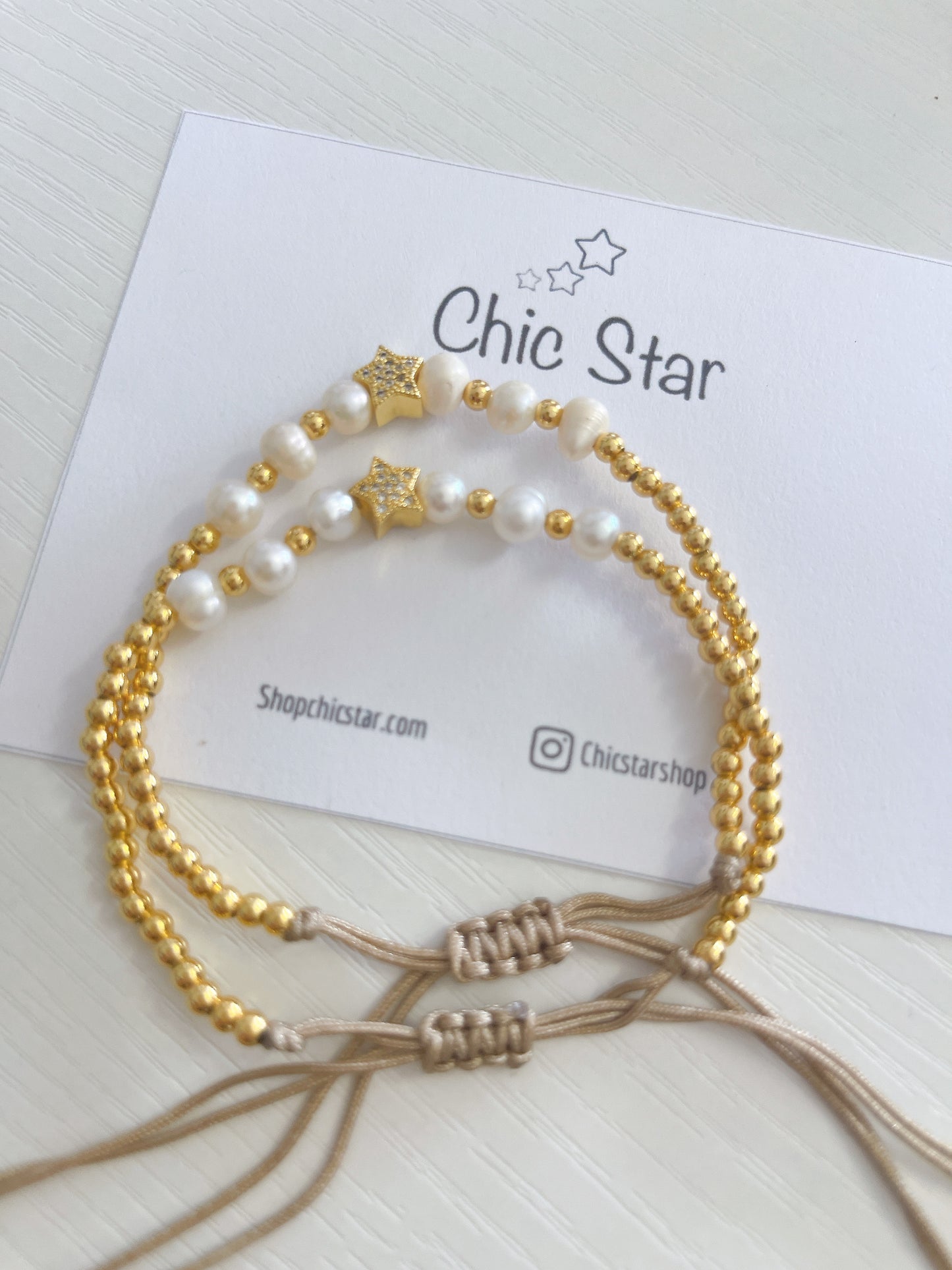 Pearl and Gold Bead Bracelet