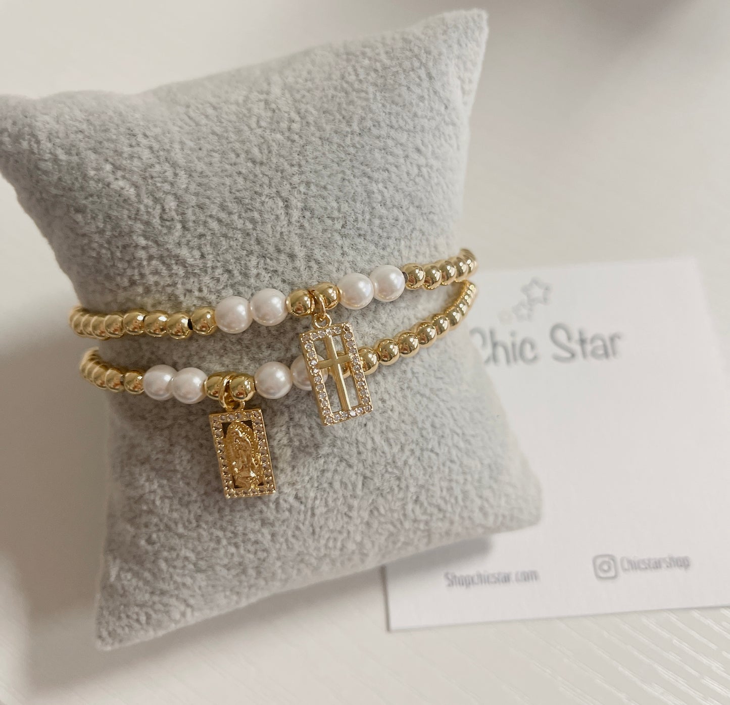 Bead and Pearl Bracelet